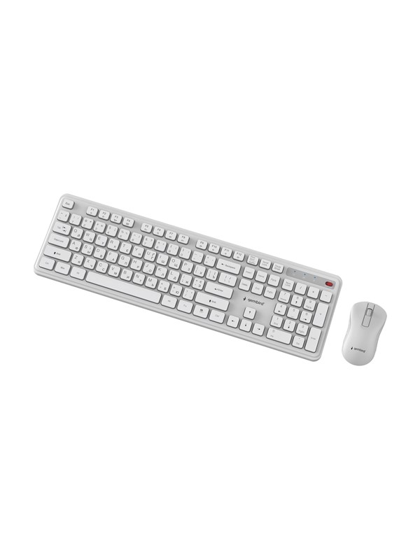 Gembird Slim Pro Business - keyboard and mouse set full size - Cyrillic - white Input Device - Keyboard and mouse set - Cyrillic - Wit