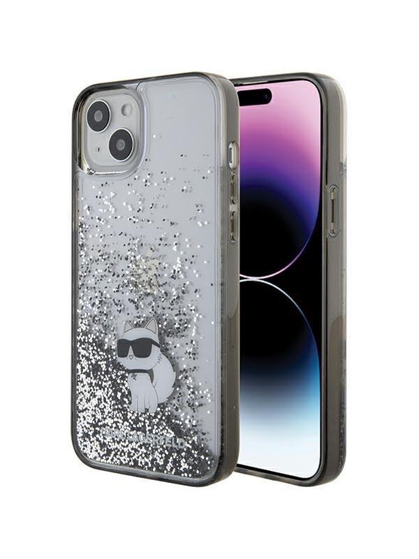 Karl Lagerfeld Liquid Glitter Choupette - Hoesje voor iPhone - Transparant - Liquid Glitter - Choupette