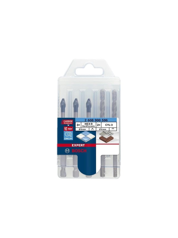 Bosch EXPERT 3-delige tegelborenset HEX-9 HardCeramic 5/6/8