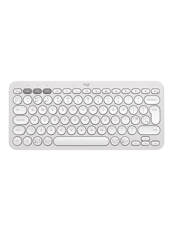 Logitech Pebble Keys 2 K380s - Toetsenbord - Engels (VK) - Wit