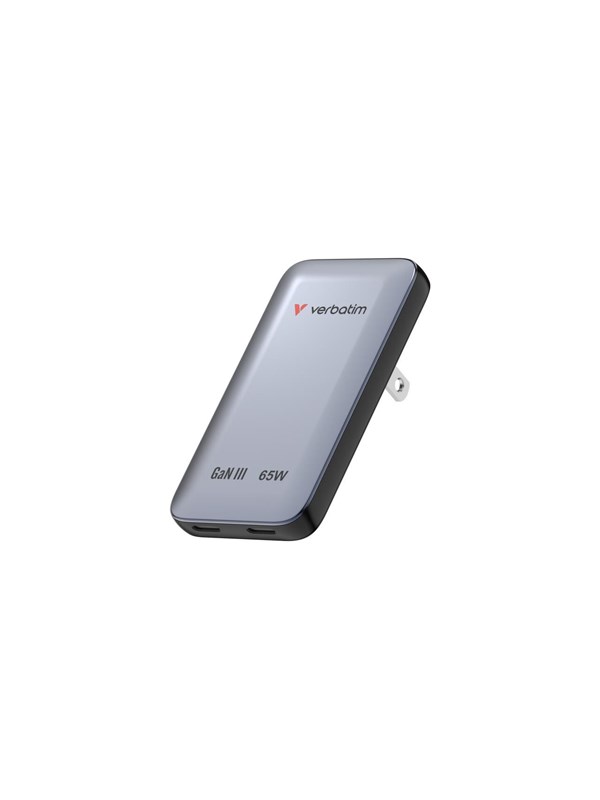 Verbatim Essentials Slim GaN Wall Charger 65W - Grey