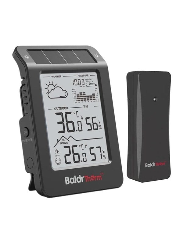 RainPoint B0596WT2H2P-V1 Solar-Powered Weather Station - Black