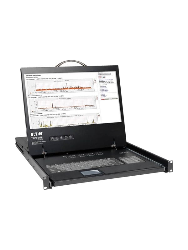 Tripp Lite Eaton Series 8-Port Rack Console VGA KVM Switch w/ 19 LCD 1U TAA