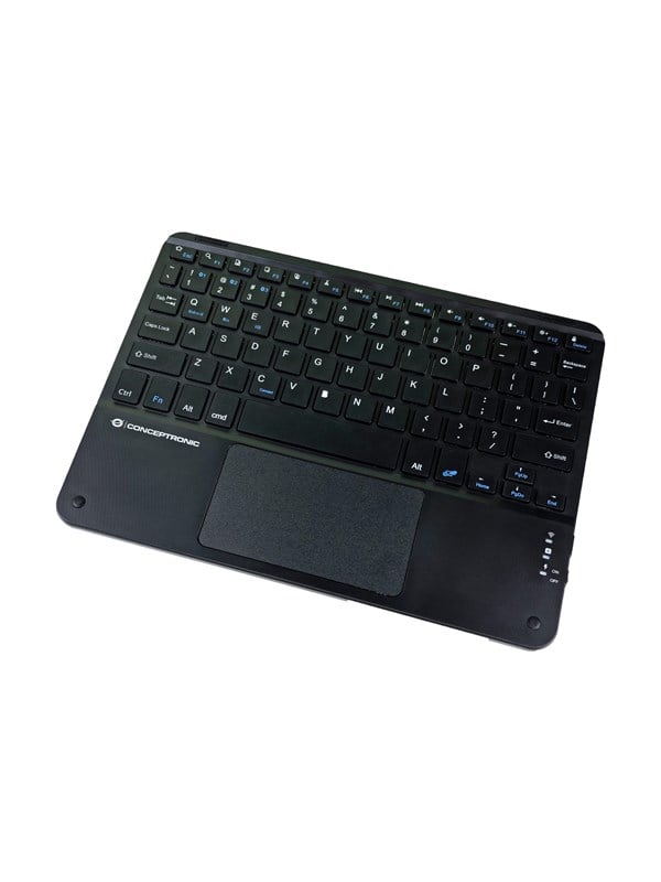 Conceptronic TOBIN01BUS - keyboard - 10 - with touchpad LED indicator - QWERTY - US International - black Input Device - Toetsenbord - Universal - Zwart