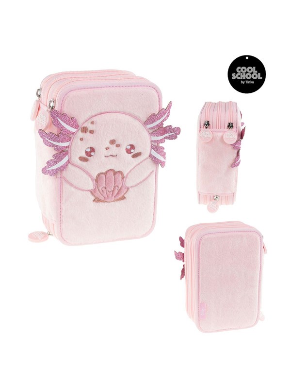 Tinka TRIPLE PENCIL CASE AXOLOTL