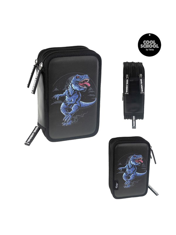 Tinka TRIPLE PENCIL CASE T-REX