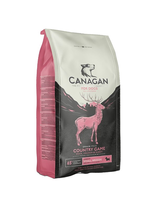 Canagan Country Game eend, hert en konijn - Kleine rassen - droog hondenvoer - 2kg