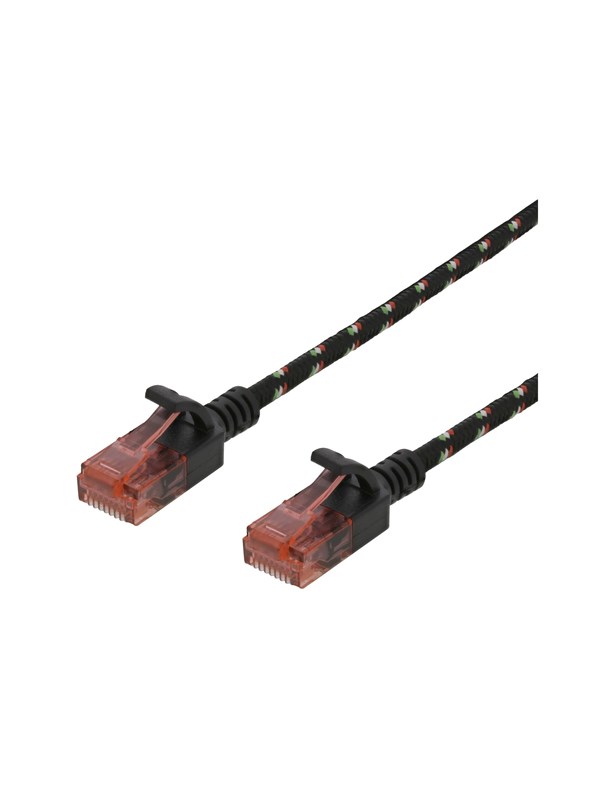 Deltaco patch cable - 1.5 m - black - Zwart - 1m