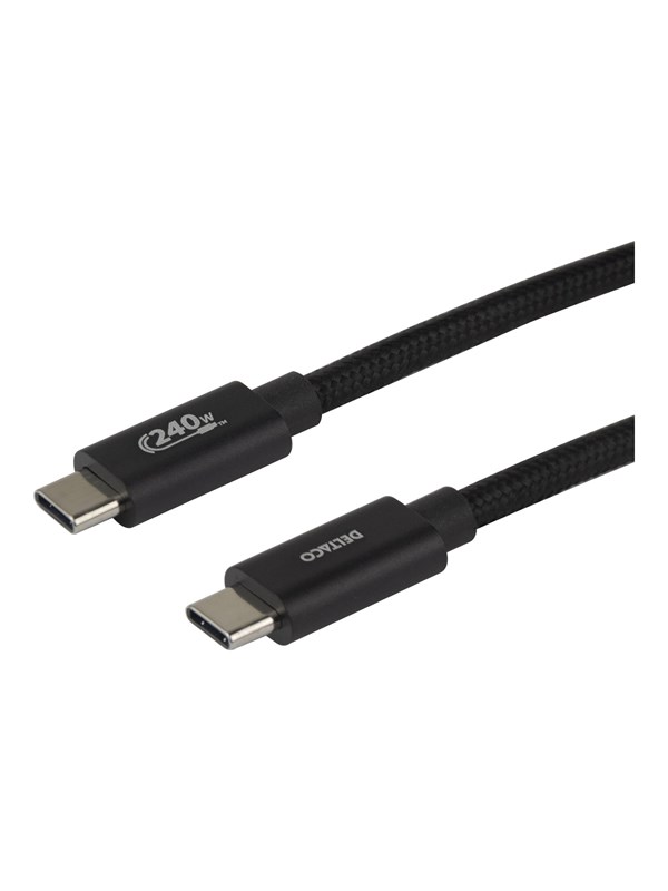 Deltaco - USB-C cable - USB-C to USB-C - 1 m