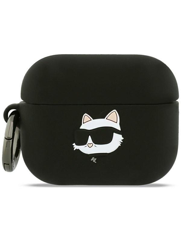 Karl Lagerfeld Silicone Choupette Head 3D Case for AirPods Pro 3 - Black