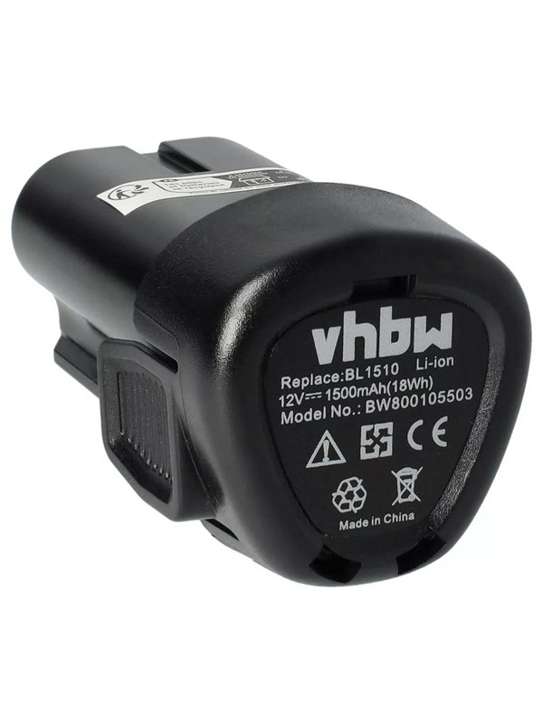 Black & Decker Batterij Li-Ion, 12V, 1500 mAh