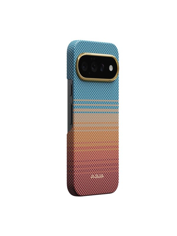 PITAKA Edge Case - Hoesje Geschikt voor Google Pixel 11 Pro XL - Compatibel met MagSafe - 600D Aramidevezel Back Cover - Ultra Dun - Sunset
