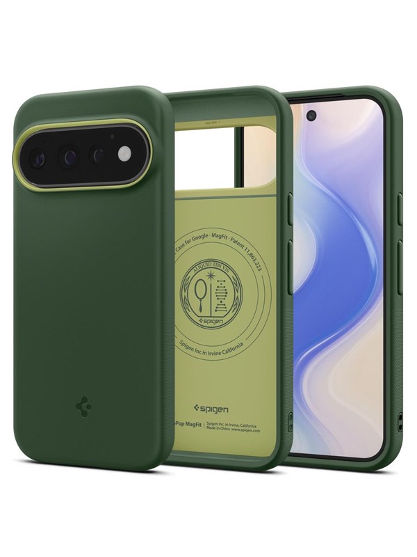 Spigen Nano Pop MagFit Hoesje Geschikt voor Google Pixel 11 Pro - Back Cover Compatibel met MagSafe / Qi2 - Groen