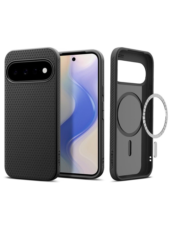 Spigen Hoesje Geschikt voor Google Pixel 11 - Liquid Air MagFit - Compatibel met MagSafe - Back Cover Flexibel TPU - Zwart