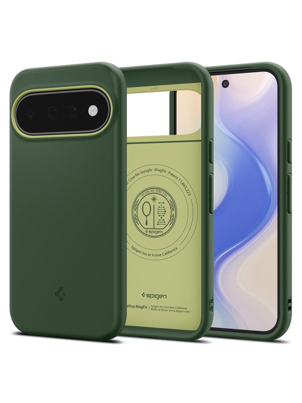 Spigen Nano Pop MagFit Hoesje Geschikt voor Google Pixel 11 - Back Cover Compatibel met MagSafe / Qi2 - Groen