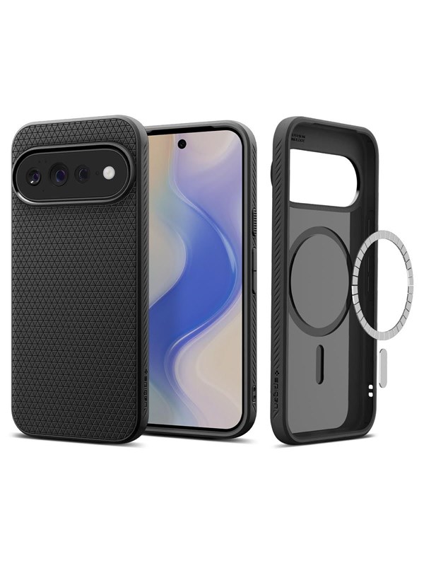 Spigen Hoesje Geschikt voor Google Pixel 11 Pro XL - Liquid Air MagFit - Compatibel met MagSafe - Back Cover Flexibel TPU - Zwart