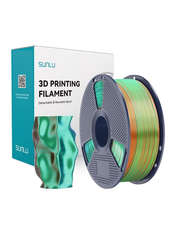Sunlu PLA+ Silk Tri-Color Filament (orange blue