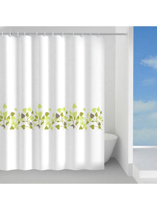 Gedy Green Leaves Shower Curtain 120 x 200 cm