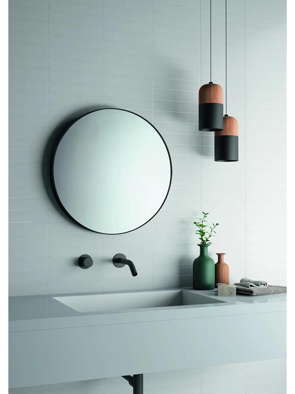 Gedy Ronde spiegel in kunststof lijst Ø60cm, zwart