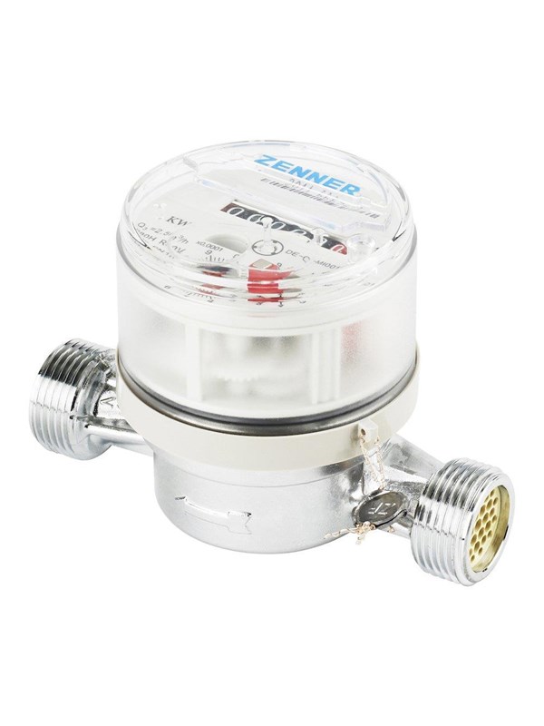 Zenner ETKD-N koudwatermeter 30 °C - 3/4x1/2" - 2,5 m3 - klasse A