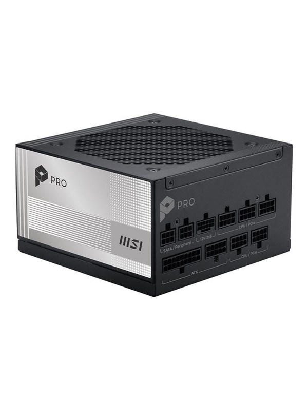MSI PRO A850PL PCIE5 - power supply - 850 watt Voeding - 850 Watt - 120 mm - ATX - 80 Plus 80 PLUS Platinum