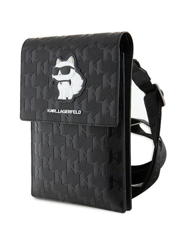 Karl Lagerfeld Case KLWBSAKHPCK Handbag - Black Saffiano Monogram Choupette