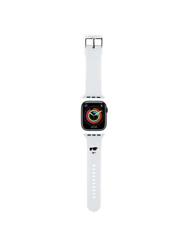 Karl - Lagerfeld - 3D rubberen choupette hoofdband voor Apple Watch 38/40/41 mm - wit