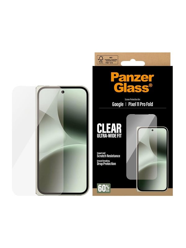 PanzerGlass Anti-Bacterial Screenprotector voor de Google Pixel 11 Pro Fold