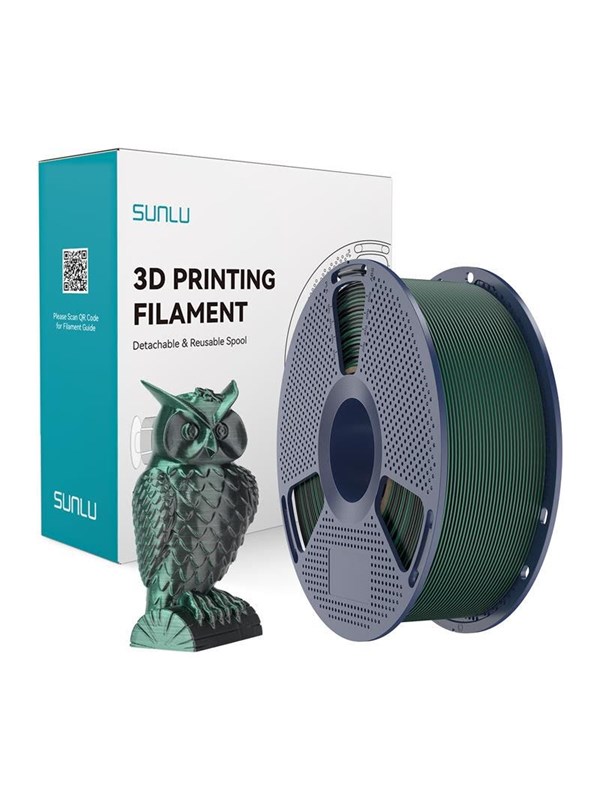 Sunlu PLA+ Silk Dual Color Filament (Black and Gre