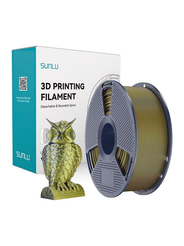 Sunlu PLA+ Silk Dual-Color Filament - Black and Gold