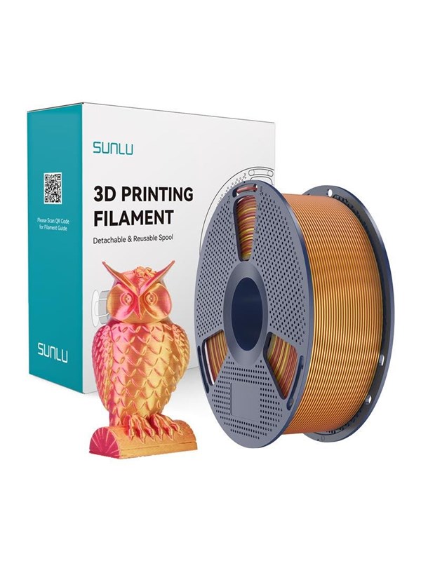 Sunlu PLA+ Silk Dual Color Filament (Red and Gold)