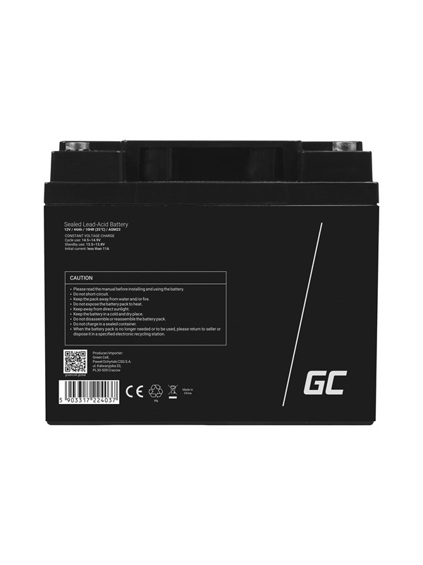 Green Cell - UPS battery - Sealed Lead Acid (SLA) - 44 Ah