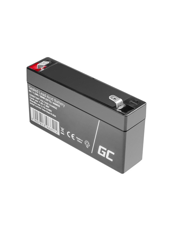 Green Cell 6V 1.2Ah (F1 4.6mm) 1200mAh VRLA AGM accu