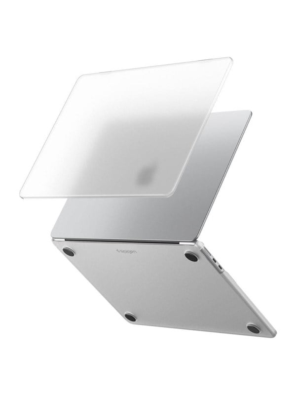 Spigen | Hoes Geschikt voor Macbook Air 13 Inch (M5/M4/M3/M2) | Air Skin | Back Cover | Verhoogde TPU-Voetjes | Hardcase Transparant