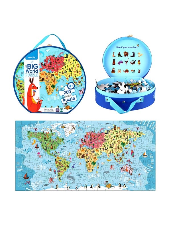 Barbo Classic Floor Suitcase Puzzle - Big World