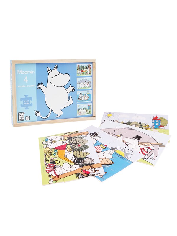 MOOMIN - 4 Wooden Puzzle In Box