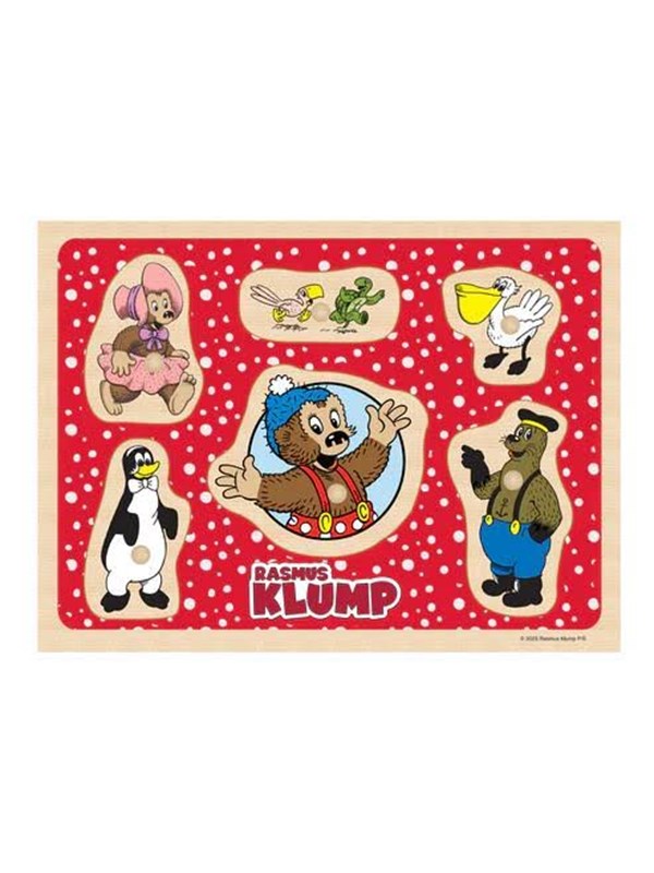 Rasmus Klump - Wooden Peg Puzzle - Friends