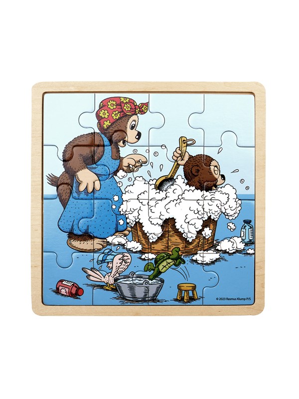 Rasmus Klump - Framed Wooden Puzzle - Bath Time