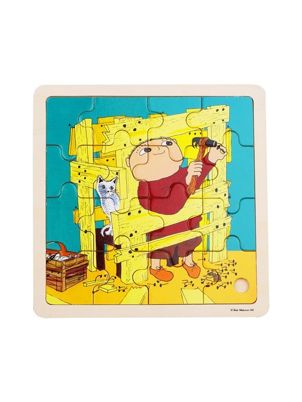 Alfons Åberg - Framed Wooden Puzzle - Construction