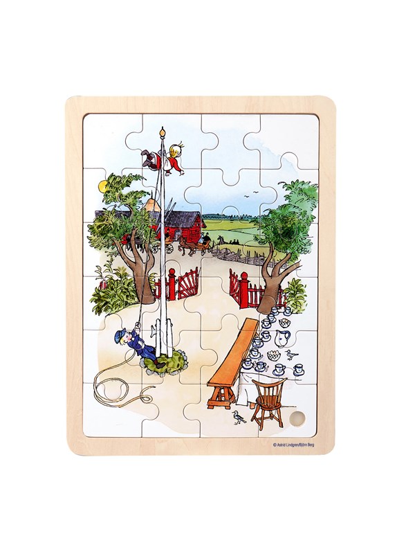 Emil fra Lønneberg Emil - Wooden Framed Puzzle - Flagpole