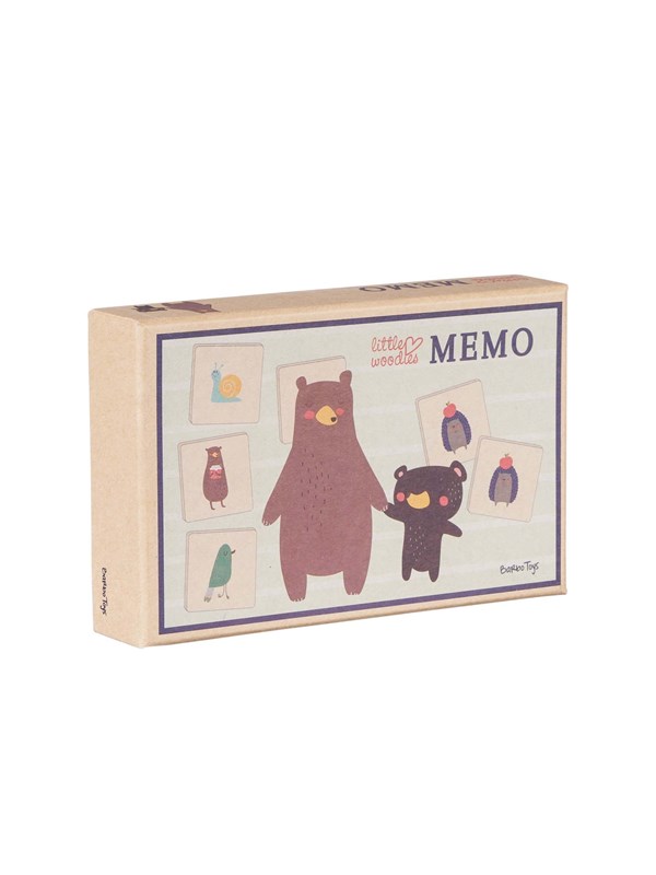 Barbo Toys Little Woodies Memo Game – Educatief Memory Spel voor Kinderen – 36 Kaarten – Vanaf 3 Jaar