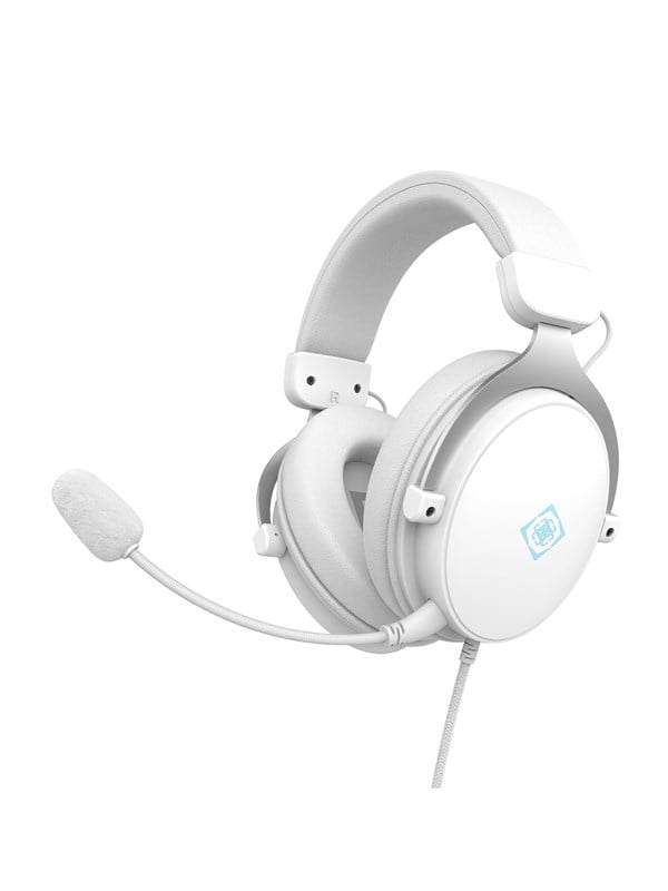 Deltaco Gaming DH320 Wired Gaming Headset, Protein leather,3.5mm connection, volume & mic controls - White