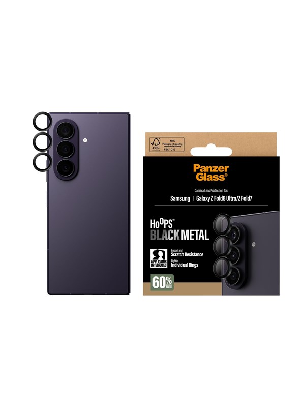 PanzerGlass Hoops® Camera Lens Protector Black Samsung Galaxy Z Fold8 Ultra | Z Fold7
