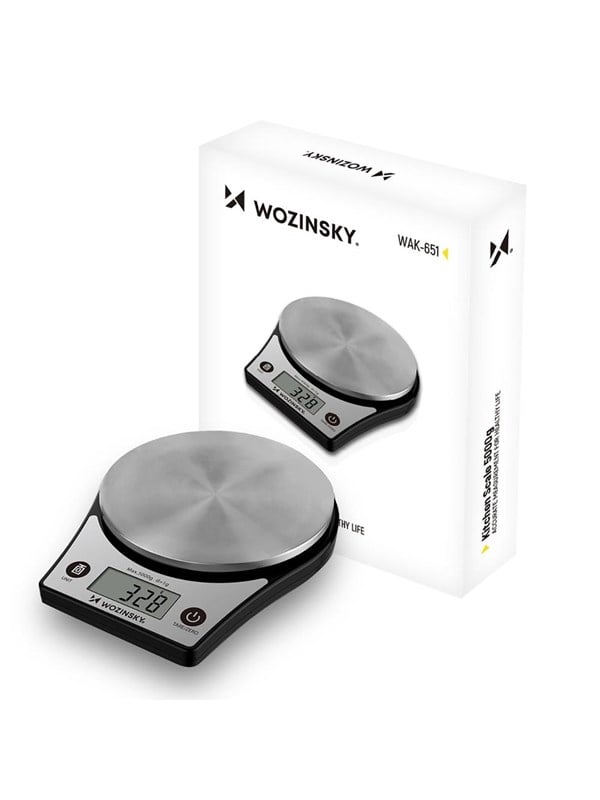 Wozinsky Keukenweegschalen WAK-651 Kitchen Scale with LCD Display up to 5 kg - Black
