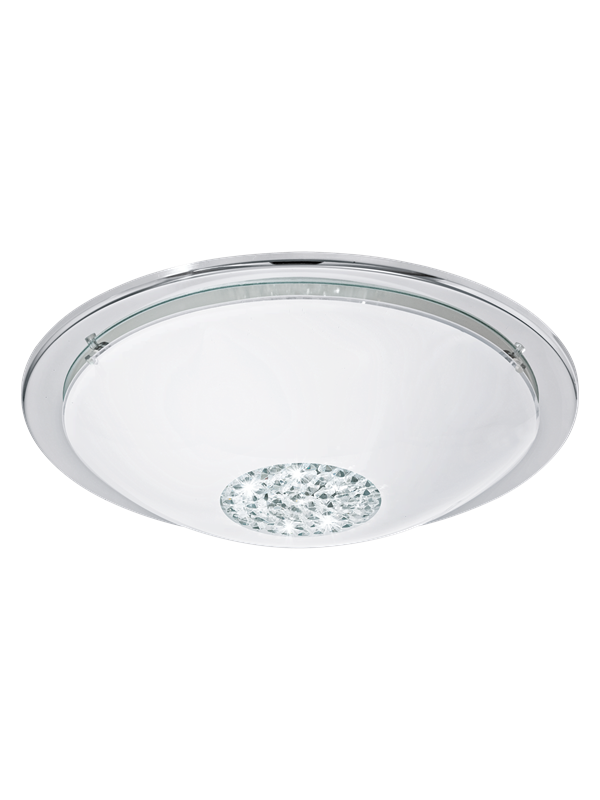 EGLO GIOLINA PLAFOND CHROOM/WIT/KRISTAL