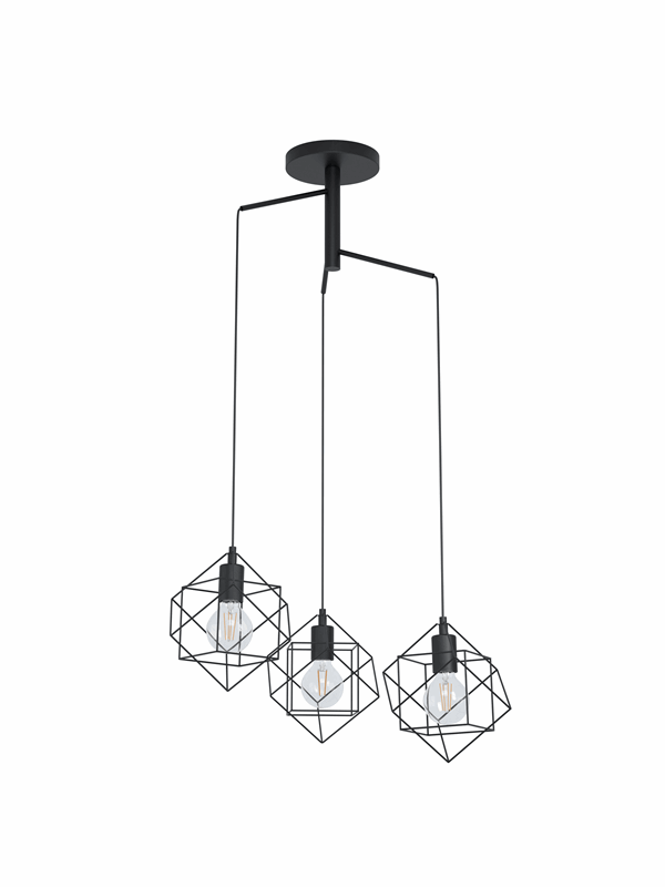 EGLO STRAITON CLUSTER 3XE27 Ø240 ZWART