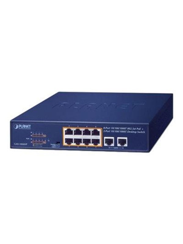 PLANET GSD-1008HP - switch - 10 ports - unmanaged - rack-mountable