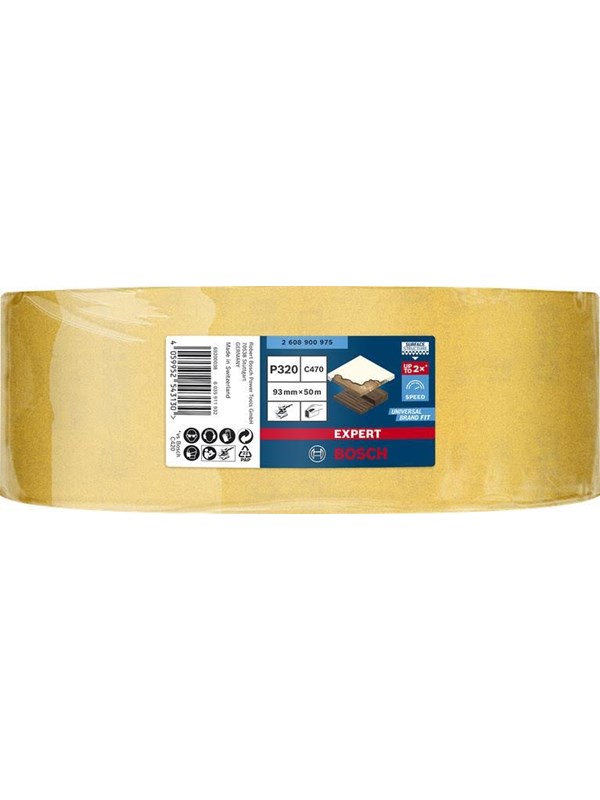 Expert C470 schuurpapierrol voor handmatig schuren 93 mm x 50 m, K320 - 1 stuk(s)