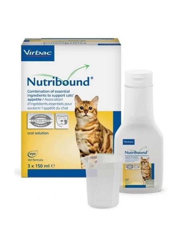 VIRBAC Nutribound Convalescence - dietary supplements for cats - 3x150ml
