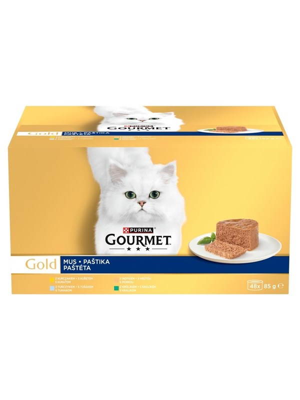 PURINA NESTLE Gourmet Gold Mousse - nat kattenvoer - 48x85g